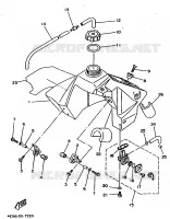 RESERVOIR A ESSENCE pour Yamaha YZ80LC de 1997
