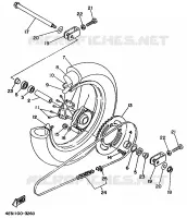 ROUE ARRIERE pour Yamaha YZ80LC de 1997