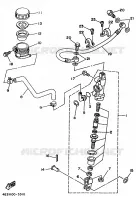MAITRE CYLINDRE DE FREIN ARRIERE pour Yamaha YZ80LC de 1997