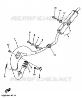 ECHAPPEMENT pour Yamaha YZ80LC de 1997