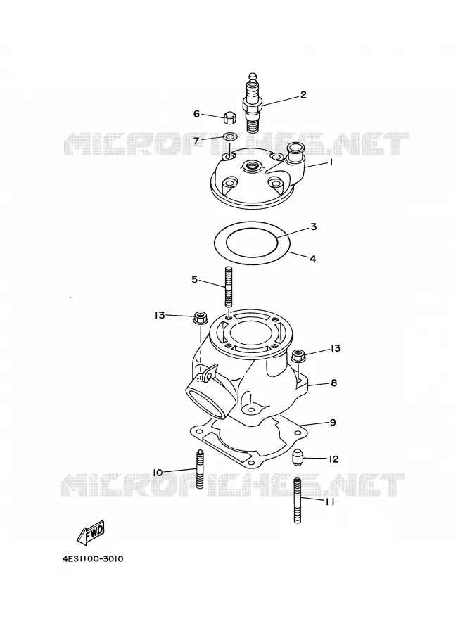 CYLINDRE Yamaha MOTO 80 2000 YZ BIG WHEELS  YZ80LW