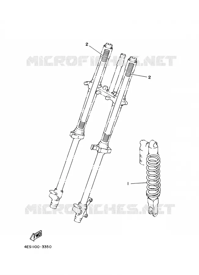PIÈCES OPTIONNELLES - PARTIE CYCLE Yamaha MOTO 80 2000 YZ BIG WHEELS  YZ80LW