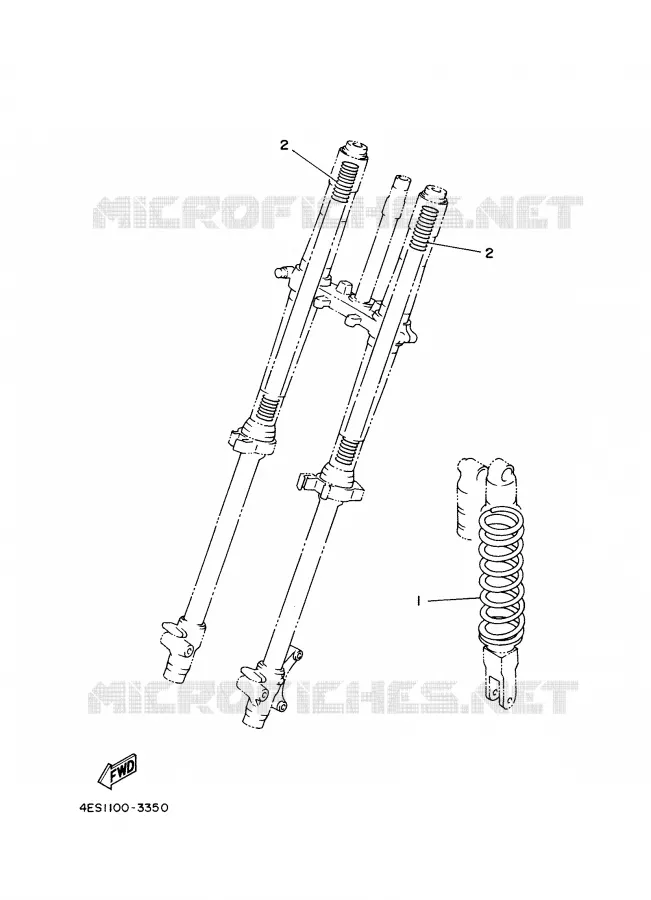 PIÈCES OPTIONNELLES - PARTIE CYCLE Yamaha MOTO 80 2001 YZ BIG WHEELS  YZ80LW