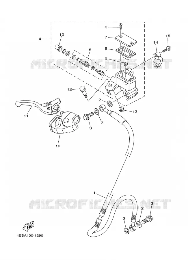 MAITRE CYLINDRE AVANT Yamaha MOTO 85 2002 YZ  YZ85