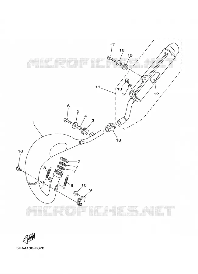 ECHAPPEMENT Yamaha MOTO 85 2004 YZ  YZ85