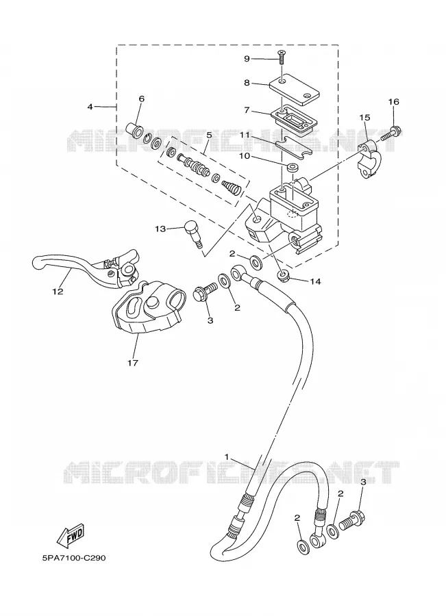 MAITRE CYLINDRE AVANT Yamaha MOTO 85 2007 YZ  YZ85