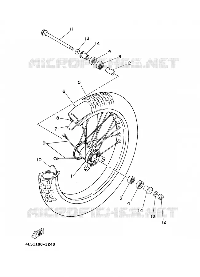 ROUE AVANT Yamaha MOTO 85 2009 YZ  YZ85