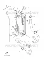 RADIATEUR / DURITES pour Yamaha YZ85W1 de 2007
