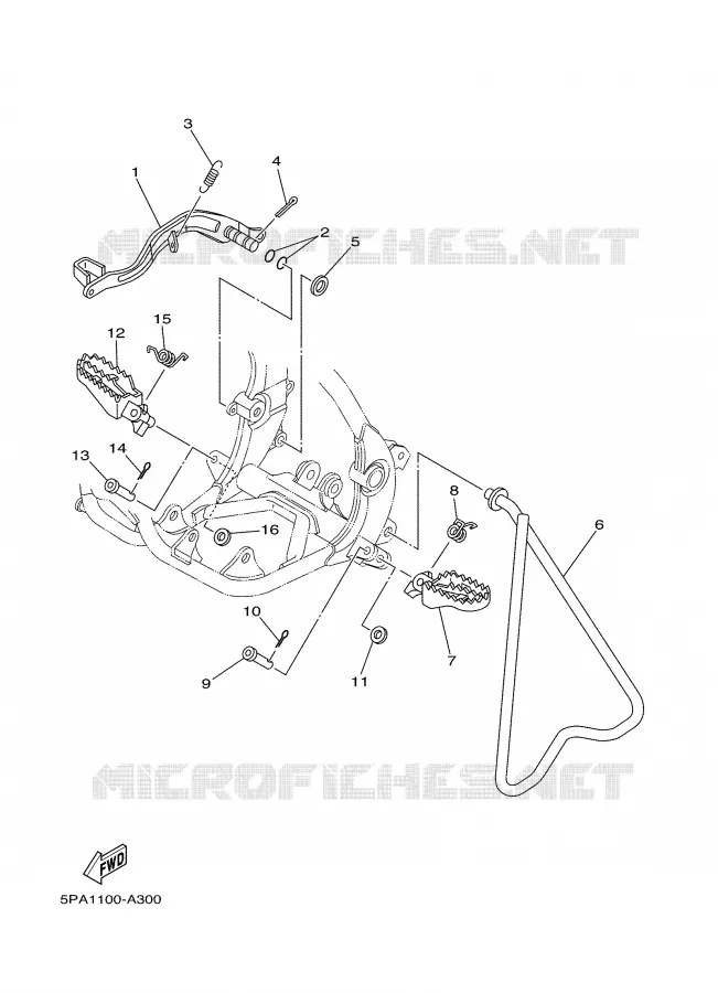 BEQUILLE / REPOSE PIEDS Yamaha MOTO 85 2007 YZ  YZ85W1