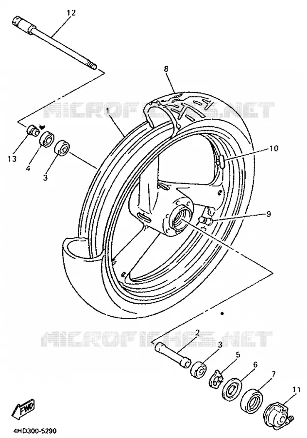ROUE AVANT Yamaha MOTO 1000 1996 THUNDERACE  YZF1000R