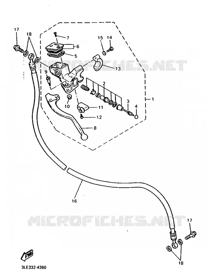MAITRE CYLINDRE AVANT 2 Yamaha MOTO 1000 1997 THUNDERACE  YZF1000R