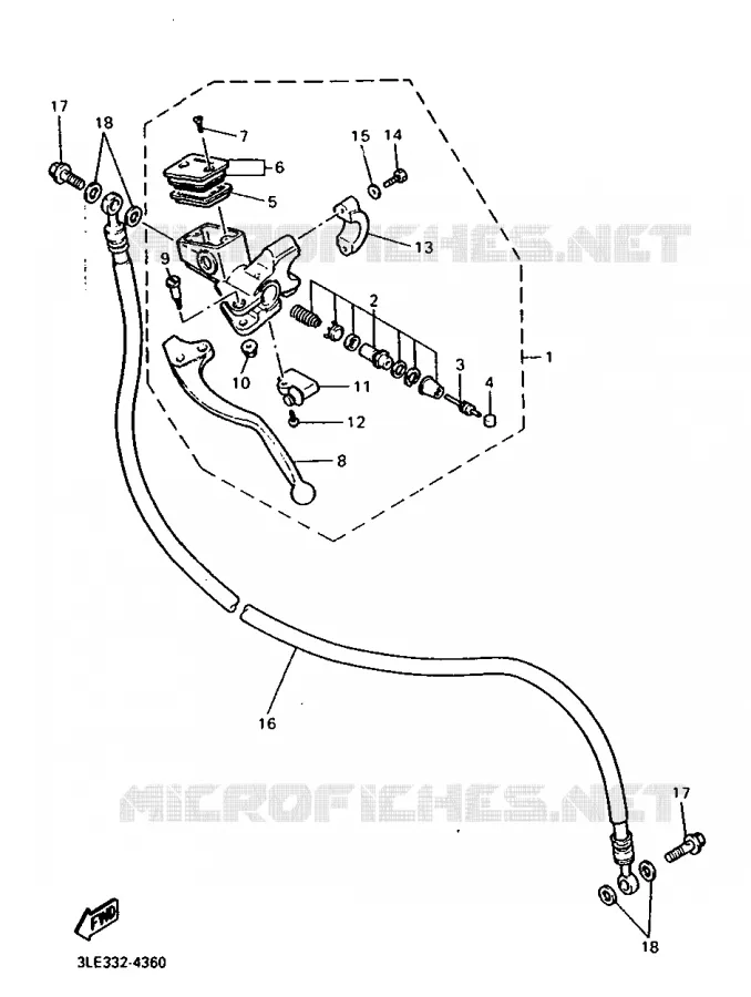 MAITRE CYLINDRE AVANT 2 Yamaha MOTO 1000 1998 THUNDERACE  YZF1000R
