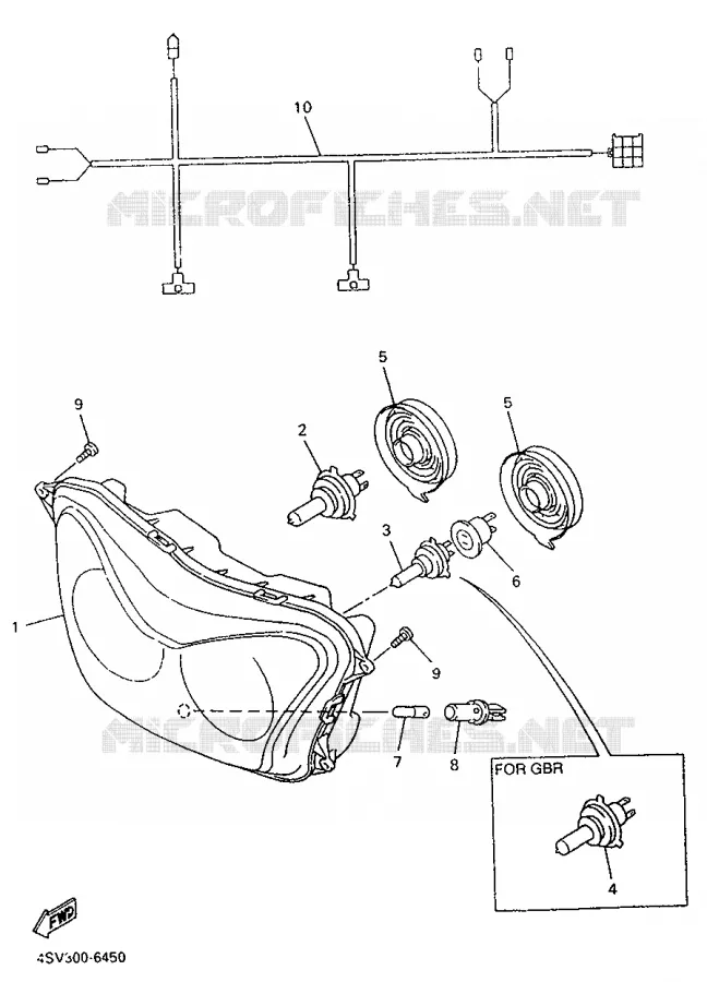 PHARE  Yamaha MOTO 1000 1998 THUNDERACE  YZF1000R