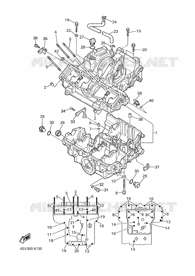 CARTER MOTEUR Yamaha MOTO 1000 2000 THUNDERACE  YZF1000R