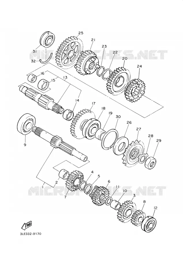 TRANSMISSION Yamaha MOTO 1000 2000 THUNDERACE  YZF1000R