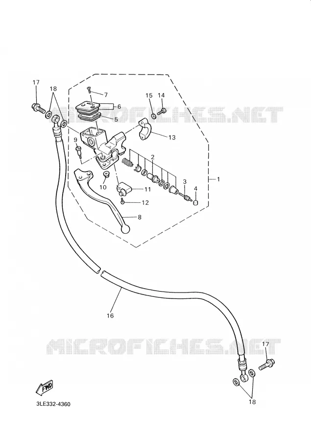 MAITRE CYLINDRE AVANT 2 Yamaha MOTO 1000 2001 THUNDERACE  YZF1000R